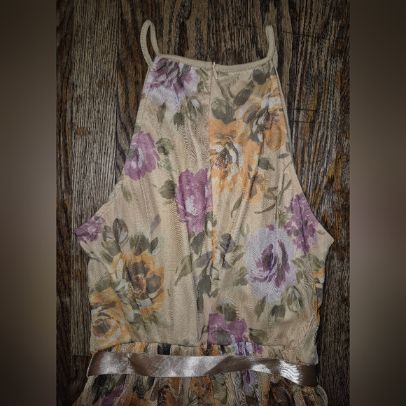 Floral Print Halter Neck Long Dress - Picture 5 of 5